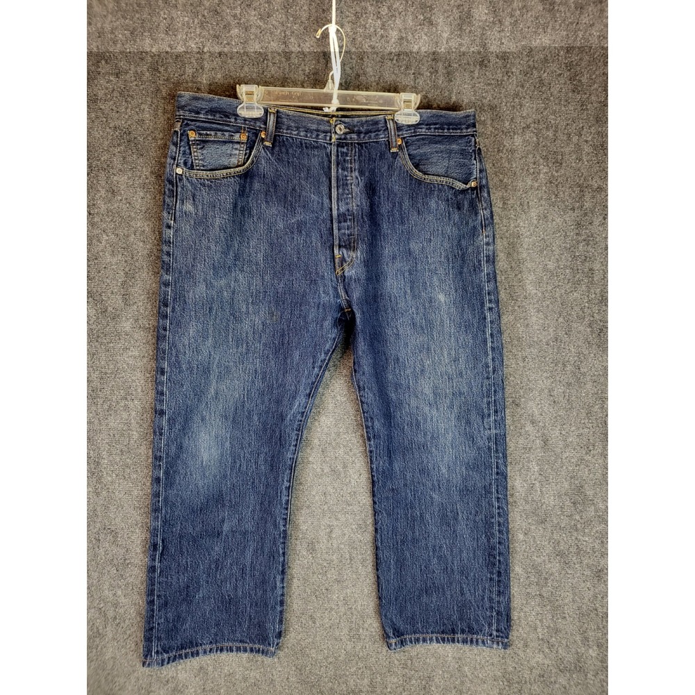 Levi's‎ 501 Jeans Mens W40 L30 Blue Denim Straight Leg Button Fly School Work